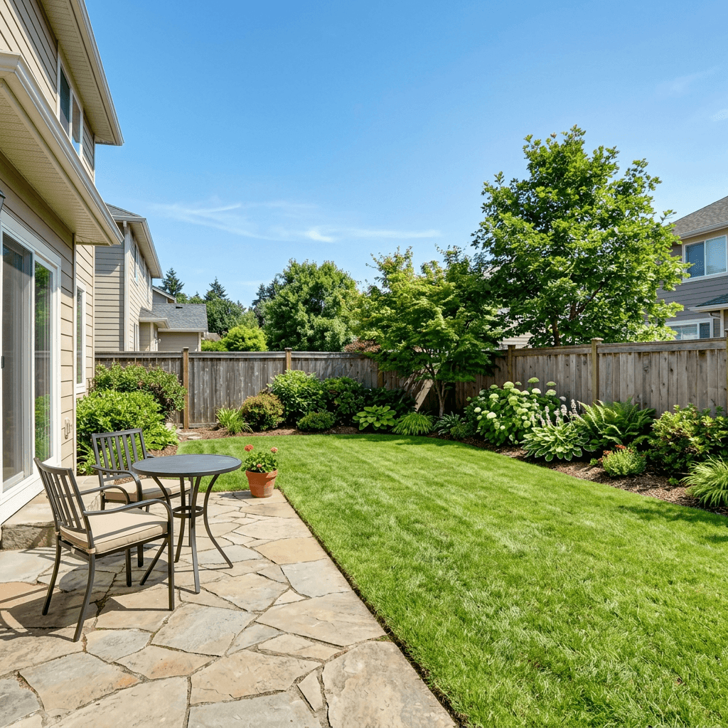 Input 1 · Backyard daytime photo